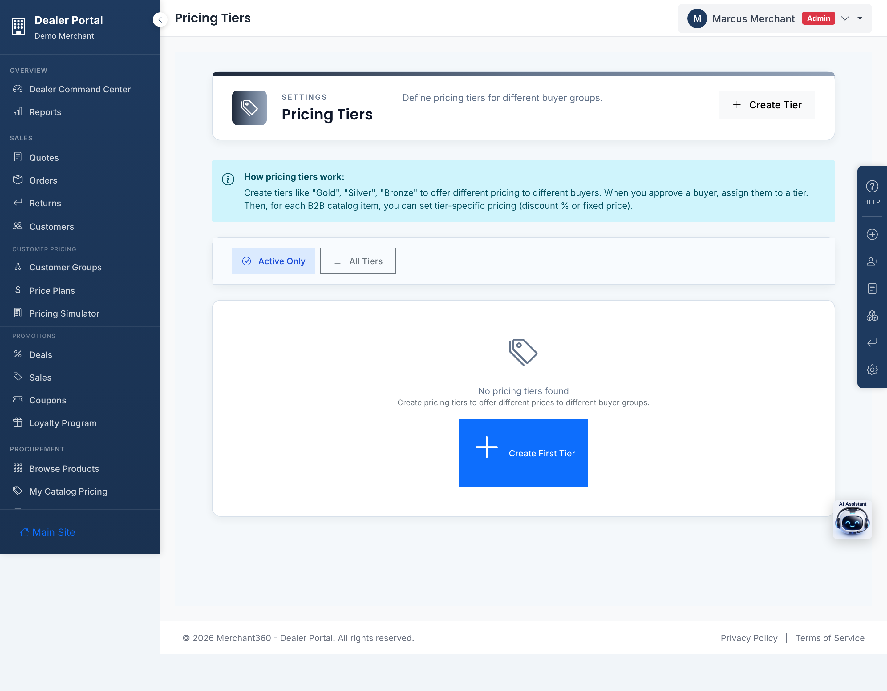 Pricing Tiers